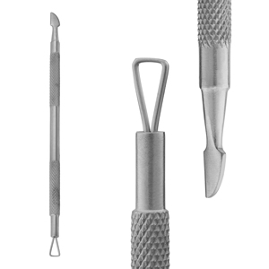 STAHLMANN Pro Repousse-cuticules réutilisables en acier inoxydable avec couteau double extrémité, durables pour les soins de manucure et le nettoyage des ongles - Product Image 2