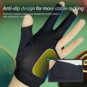 Gants professionnels en polyester pour billard/tennis de table, fins, demi-doigts, respirants, haut de gamme, antidérapants, protection solaire - Product Image 3