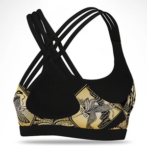 Custom Wholesale Women’s Plus Size Sublimation Sports <b>Bra</b> – <b>Removable</b> <b>Padded</b>, Stretchy Sculpt Fit with U Neck - Product Image 2