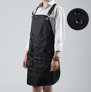 Cross Back Heavy Duty high quality Adjustable Working <b>Apron</b> <b>Kitchen</b> or Workwear ApronsWith Large Pocket Canvas - Product Image 4