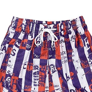 Shorts de sport unisexe personnalisés en maille soyeuse de luxe, imprimés par sublimation sur toute la surface, mi-cuisse, pour entraînement, basketball, gym et streetwear - Product Image 4