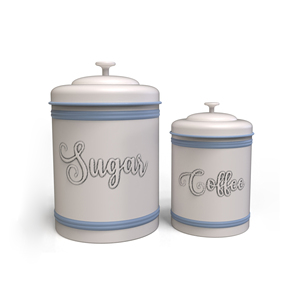 Metal Sugar and Coffee <b>Storage</b> <b>Jars</b> with Airtight Lids Classic <b>Kitchen</b> Design Freshness Preservation Cylinder Shape - Product Image 1