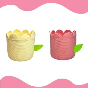 Cesta de Algodón Resistente para Bebé, Hecha a Mano con Cuerda, Cesta de Almacenamiento para Recién Nacidos, Ecológica, Venta al Por Mayor - Product Image 6