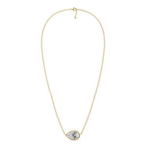 จี้สร้อยคอรูปทรงลูกแพร์แบบโซลิแทร์ - Product Image 2