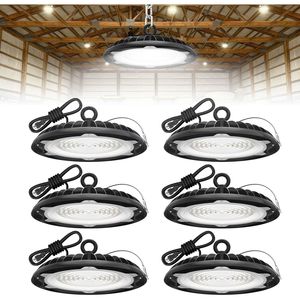 Lámpara LED UFO de 150W para Techos Altos, 19500LM, Alta Luminosidad, para Tiendas y Almacenes, 5000K, Clasificación IP65, Enchufe de 6 pies para Uso en Talleres - Product Image 4