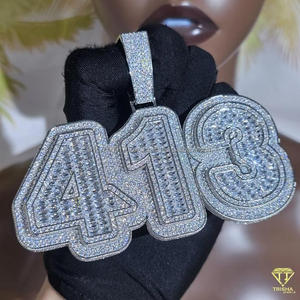 Custom " PETTY " <b>Name</b> Pendant Moissanite Diamond Hip Hop Necklace Iced Out Cuban Link <b>Chain</b> Jewelry - Product Image 5