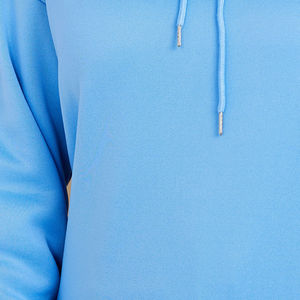 ชุดเสื้อสเวตเชิ้ตมีฮู้ดสีน้ำเงินและกางเกงจ็อกเกอร์สำหรับผู้หญิงไซส์พลัส ชุดลำลองสีพื้นแบบเต็มตัวพร้อมกระเป๋าข้าง เอวยางยืด - Product Image 5