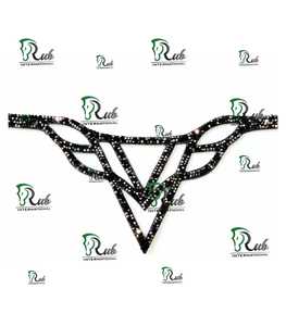 Diadema de Cuero Hecha a Mano Personalizada, Cómoda y Elegante, con Incrustaciones de Cristal de Alta Gama, Modelo Internacional 7860B - Product Image 4
