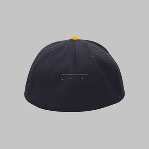 Gorras de hombre de alta calidad Gorras de Corona Media curvadas Sombrero deportivo bordado Visera de ante negro Gorra de béisbol de 5 paneles - Product Image 4