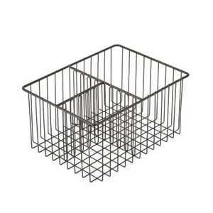 Heavy Duty Black Wire Storage Basket Multifunctional <b>Kitchen</b> Cabinet Organizer Metal Wire Crate for Dishes and <b>Pantry</b> Goods - Product Image 1