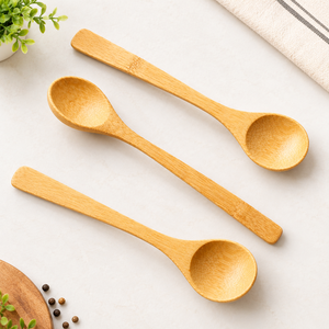 Cuchara de Madera Orgánica Tallada a Mano de Diseño Coreano REHMAN CRAFT, Capacidad de 10 ml, Minimalista y Ecológica para la Cocina - Product Image 1