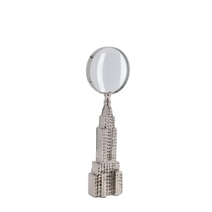 Accessoires pour la maison, loupe décorative de style tour avec bordure argentée, décoration de table de bureau, articles cadeaux, prix de gros - Product Image 1