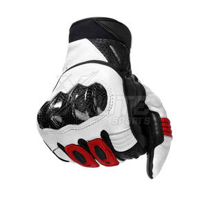 Guantes de Motocicleta de Cuero Ajustables y Cómodos, Agarres para las Manos Compatibles con Pantalla Táctil, Tela Resistente, Diseño Flexible, Palma Antideslizante - Product Image 3