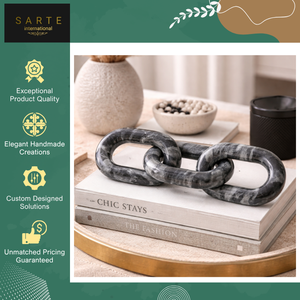 Nouvelle Collection – Décoration de Table en Chaîne de Marbre Faite à la Main, Style Européen Moderne et Luxueux, Durable, pour Diwali et Retraite - Product Image 5