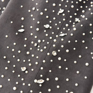 Pantalones Casuales Modernos para Hombre, 100% Algodón, con Detalles de Pedrería Brillante, para Fiestas y Moda Urbana - Product Image 4