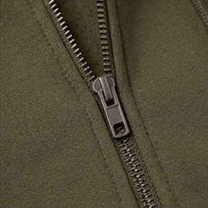 Sudadera con capucha completa con cremallera para hombre, estilo hip hop, de algodón 100% pesado, personalizada, oversize, negra, con cremallera y estampado personalizado. - Product Image 4