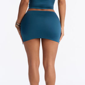 Jupe en jean premium pour femme, taille haute vintage, coupe droite, grande taille, en coton, collection mode - Product Image 6