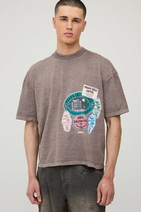 mens oversized boxy fit t shirt drop shoulder loose fit heavy cotton streetwear blank tshirt custom <b>logo</b> factory - Product Image 4