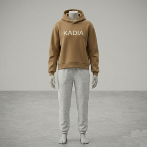 เสื้อฮู้ดดี้โอเวอร์ไซส์ผ้าฟลีซเนื้อหนักพิมพ์ลายตามสั่ง ผ้าฝ้าย 100% สำหรับฤดูหนาว แบบเรียบสีพื้น ไม่มีกระเป๋า ไม่มีเชือกผูก ทรงครอปท็อป มีฮู้ด - Product Image 3