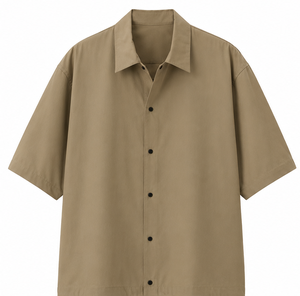 เสื้อเชิ้ตแขนสั้นผู้ชายแบบลำลอง ปกคอพับ เสื้อเชิ้ตฤดูร้อน - Product Image 2
