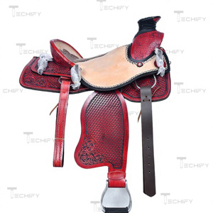 Elegante Silla de Montar Occidental de Cuero Hecha a Mano - Cómoda y Duradera, Personalizable en Color/Tamaño/Logotipo para Uso Ecuestre - Product Image 1