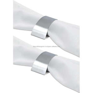 Rond de serviette en aluminium à feuille réglable Porte-mouchoirs en serviette personnalisé Hôtels et restaurants à collectionner Anneaux de serviette cadeaux - Product Image 5