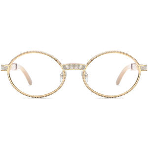 Elegant <b>Rimless</b> <b>Rectangle</b> Frame Fashion <b>Sunglasses</b> Moissanite Rhinestone Detail Unisex Adult Lightweight UV Protection - Product Image 4