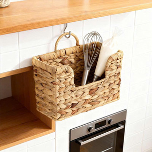 Cesta de Almacenamiento Ecológica de Jacinto de Agua, Decorativa para Colgar en la Pared, Cesta de Regalo para Organización y Almacenamiento - Product Image 3
