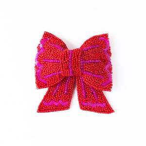 Elegante Pasador de Pelo con Lazo y Perlas Rojas para Mujer, Accesorio de Boda, Estilo de Lazo de Alta Calidad - Product Image 2