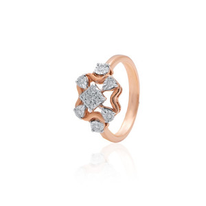 Bague élégante pour femme en or rose 14 carats, poids 3,290 grammes, taille standard, bijoux en or de qualité supérieure pour les commerces de détail de bijoux. - Product Image 4