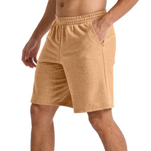 Shorts de survêtement en molleton respirant, unis, personnalisables avec logo, effet délavé à l'acide et à la pierre, style streetwear pour homme - Product Image 2