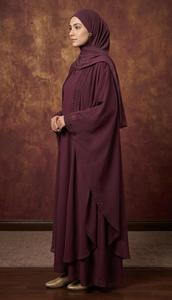Luxury Women Embroidered Premium Dubai Style Black Abaya with Elegant Thread and Beadwork Detailing on Sleeves and Front Panel - Product Image 6