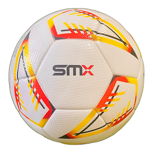 ลูกฟุตบอล SMX ขนาด 5 สำหรับฝึกซ้อม สีขาว ทนทาน พร้อมลวดลายสีแดงเหลือง - Product Image 5