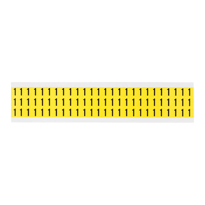 Étiquettes adhésives repositionnables Brady 0,375 po noires sur fond jaune pour l'identification des équipements - Product Image 2