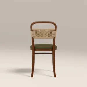 Chaise de salle à manger en bois SINTERIOR MOSS GREEN DAISY - Product Image 2