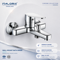 Robinet de douche thermostatique à cartouche céramique unique poli de haute qualité pour baignoire, idéal pour appartements et hôtels, design moderne