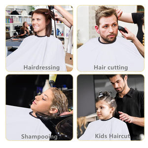Cape de coiffure professionnelle en polyester imprimé, durable, à rayures, pour salon de coiffure, 140x160cm, non tissée - Product Image 4