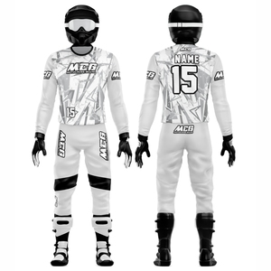 New Vintage Design Sublimation Printing MX Racing Jersey Pants High Quality Nylon Polyester Fabric Men's Motocross Riding Suit - Product Image 1