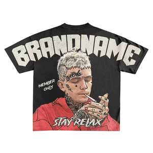 เสื้อยืดพิมพ์ลายคุณภาพสูงสำหรับผู้ชาย ขายดี ออกแบบลายพิมพ์ได้ตามต้องการ คอกลม แขนสั้น - Product Image 3