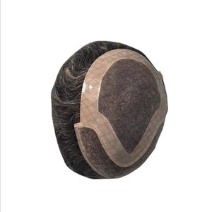 Peluca de Cabello Remy Chino Mono Front Lace Taz de Calidad Premium con Trama Única y Estilos de Ondas Profundas Naturales - Product Image 5