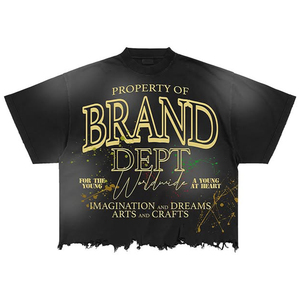 High Quality Letter Printing T Shirt Men Clothing White Cartoon Cotton Fashion Hot Diamond Printed <b>Tshirt</b> for Men - Product Image 1