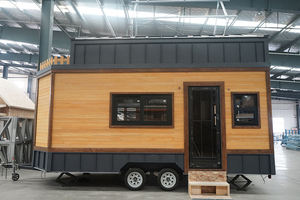 Maisonnette moderne en bois et acier sur roues, extensible, préfabriquée, isolée thermiquement, avec salle de bain et cuisine - LIVRAISON GRATUITE - Product Image 5