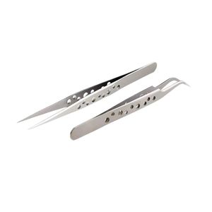 Ensemble de pinces à cils en acier inoxydable perforées, pour volume russe, multicolores, durables, pour techniciennes en extensions de cils, fournitures de salon - Product Image 2