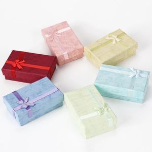 Luxury Ribbon Paper Jewelry <b>Box</b> Custom Logo <b>Gift</b> <b>Box</b> For Ring Necklace <b>Earring</b> Pendant Packaging - Product Image 1