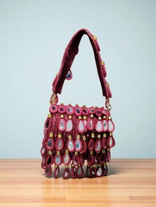 Bolso de mano de trabajo con espejo de lujo para mujer, ropa de fiesta étnica, monedero de boda indio al por mayor - Product Image 4