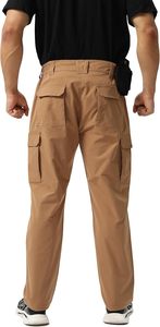 Pantalon cargo tactique pour homme, en toile, doublure polaire, léger, respirant, séchage rapide, randonnée, camping, entraînement, utilitaire - Product Image 4