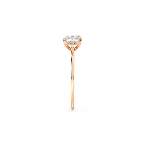 Bague solitaire REYES avec halo caché en diamant HPHT CVD cultivé en laboratoire, en or massif 14 carats, taille Asscher, 1,19 carat - Product Image 4