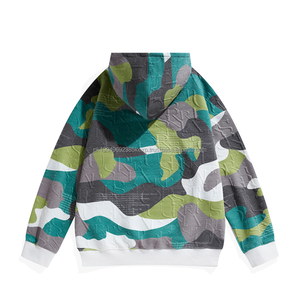 Sudadera con Capucha de Punto Camuflada, Teñida, con Múltiples Bolsillos, de Alta Calidad - Product Image 5