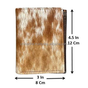 ODM OEM personalizado minimalista Cartera de cuero genuino RFID plegable Delgado titular de la tarjeta de crédito de cuero efectivo tarjetero monedero para Unisex - Product Image 3