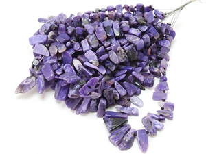 Charoita Morada en Bruto, en Forma de Barra, Pulida, Suave, de 8 Pulgadas, de 8-15 mm de Largo, para Hacer Joyería, Piedra Natural - Product Image 5